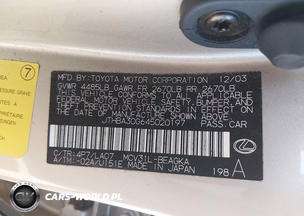 2004 Lexus Es 330 VIN:JTHBA30G645020197 - 9