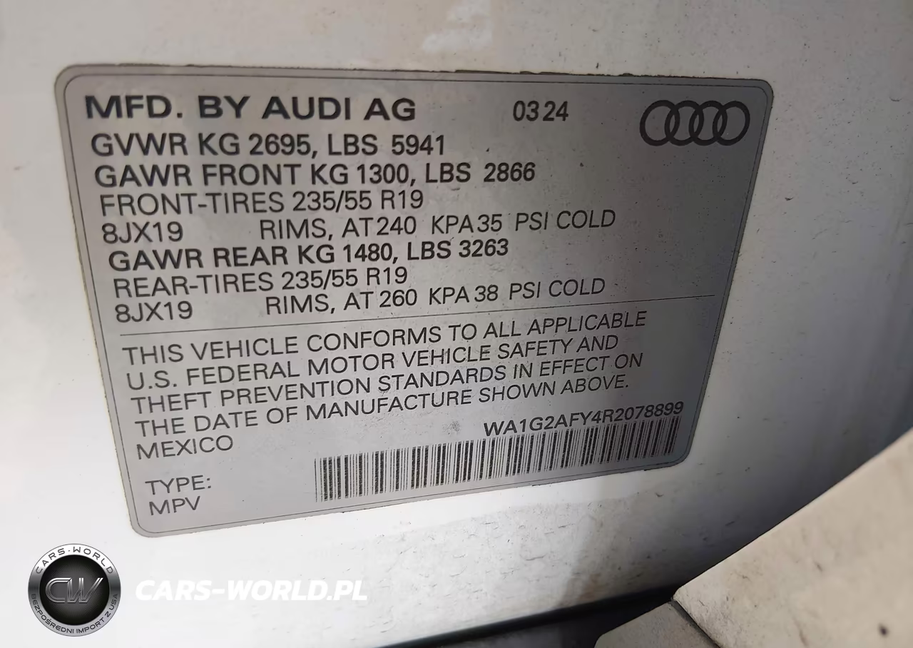 2024 Audi Q5 Premium 55 Tfsi E S Line Quattro S Tronic VIN:WA1G2AFY4R2078899 - 9