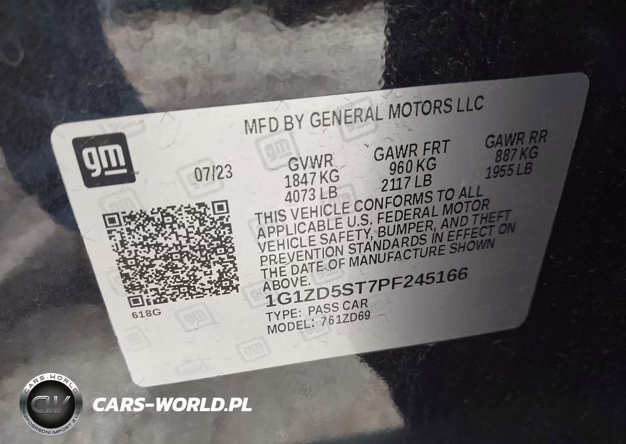 2023 Chevrolet Malibu Fwd 1Lt VIN:1G1ZD5ST7PF245166 - 9