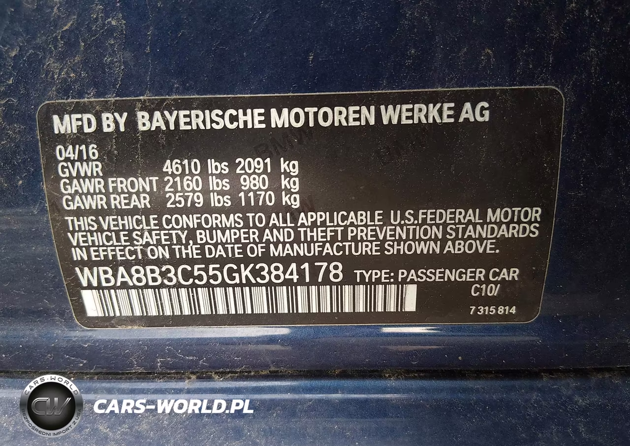 2016 BMW 340I VIN:WBA8B3C55GK384178 - 9