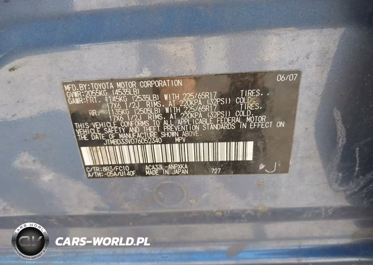 2007 Toyota Rav4 VIN:JTMBD33V076052340 - 9