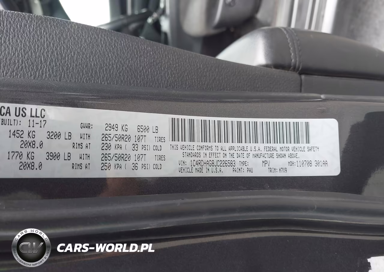 2018 Dodge Durango Sxt Rwd VIN:1C4RDHAG8JC226583 - 9