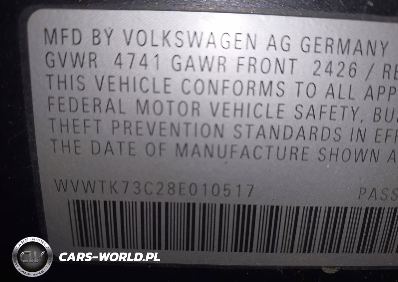 2008 Volkswagen Passat Lux VIN:WVWTK73C28E010517 - 9