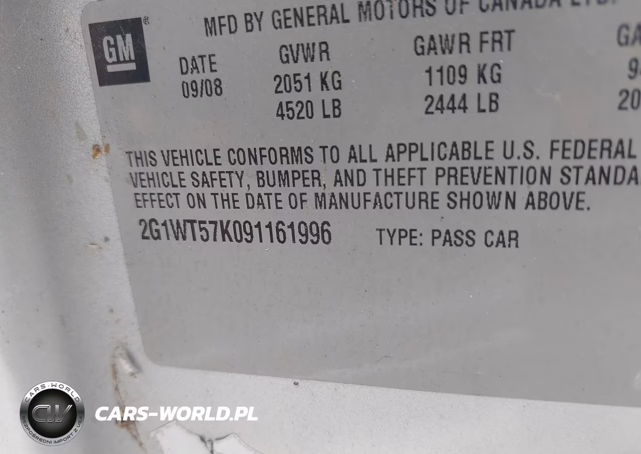 2009 Chevrolet Impala Lt VIN:2G1WT57K091161996 - 9