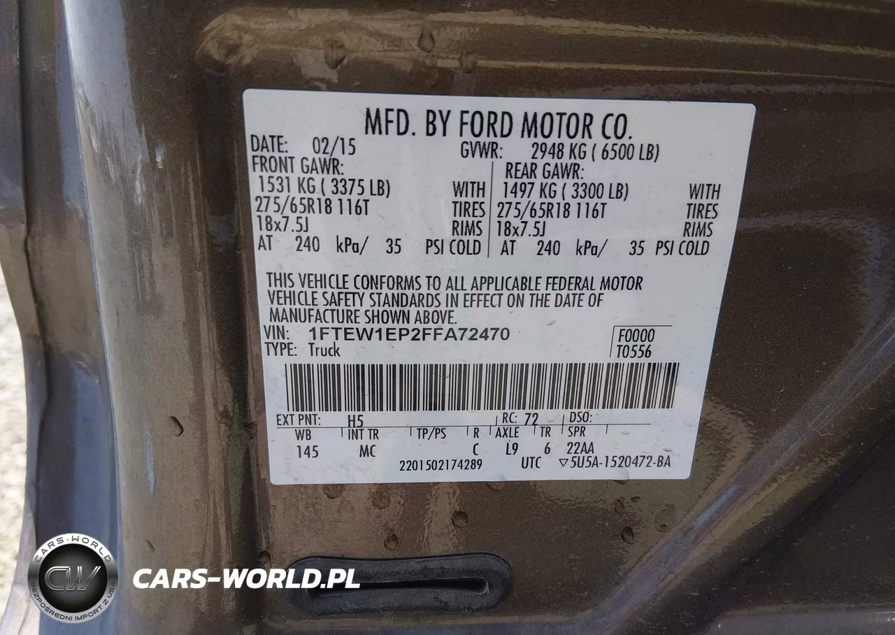 2015 Ford F-150 Xlt VIN:1FTEW1EP2FFA72470 - 9