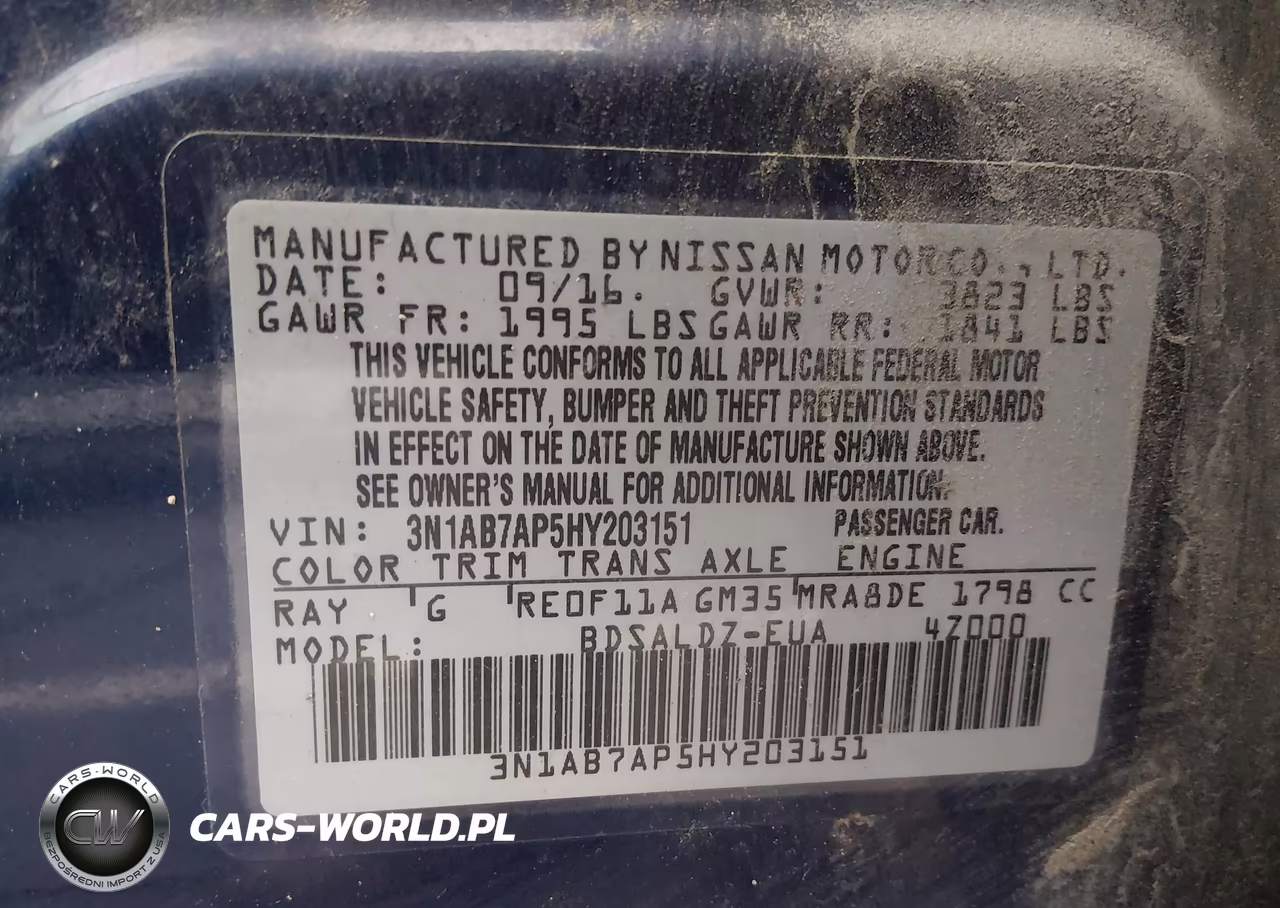 2017 Nissan Sentra Sv VIN:3N1AB7AP5HY203151 - 9