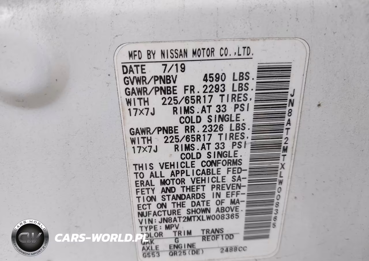 2020 Nissan Rogue S Fwd VIN:JN8AT2MTXLW008365 - 9