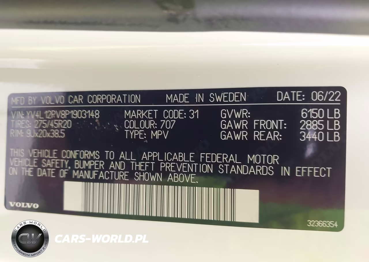 2023 Volvo Xc90 B5 Core VIN:YV4L12PV8P1903148 - 9