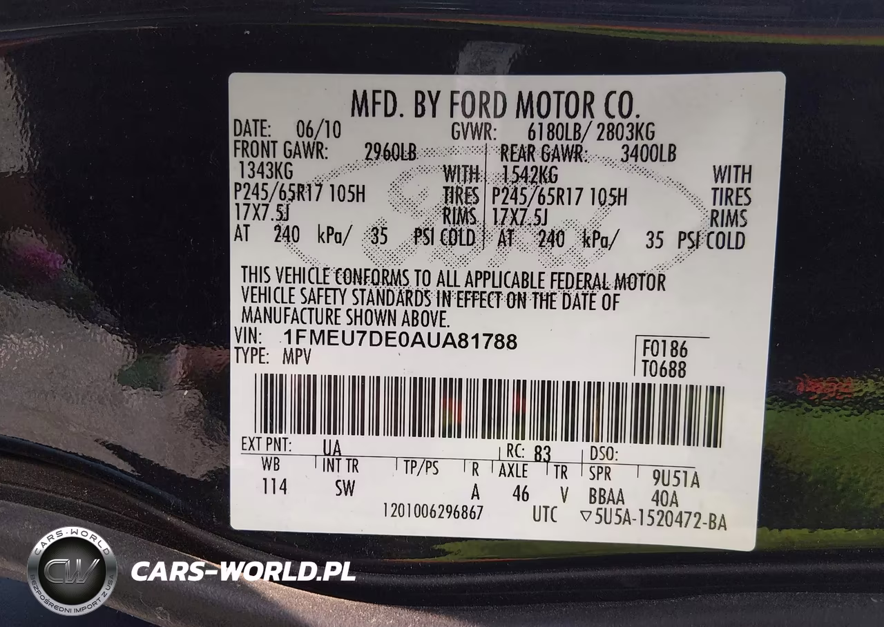 2010 Ford Explorer Xlt VIN:1FMEU7DE0AUA81788 - 9