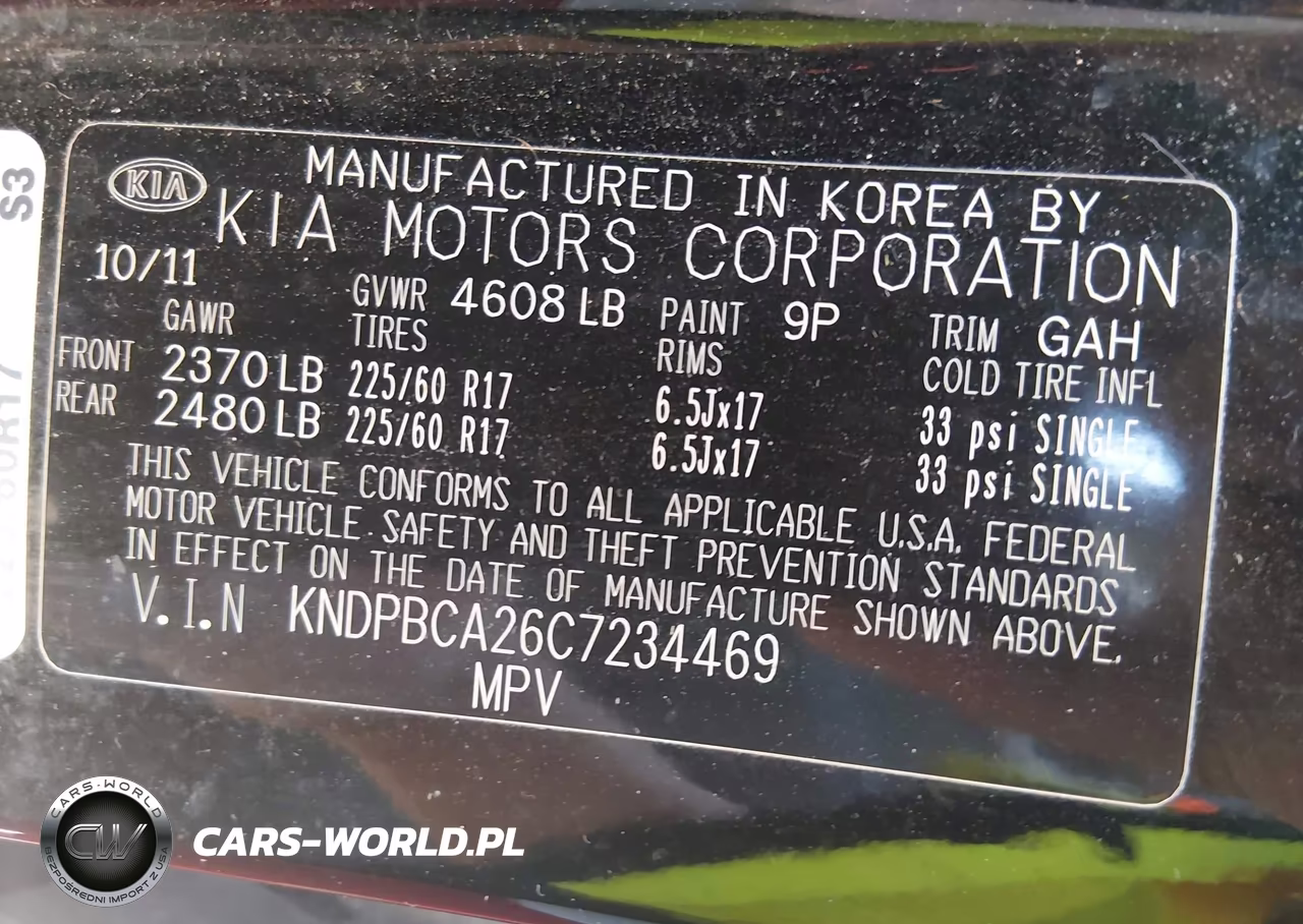 2012 Kia Sportage Lx VIN:KNDPBCA26C7234469 - 9