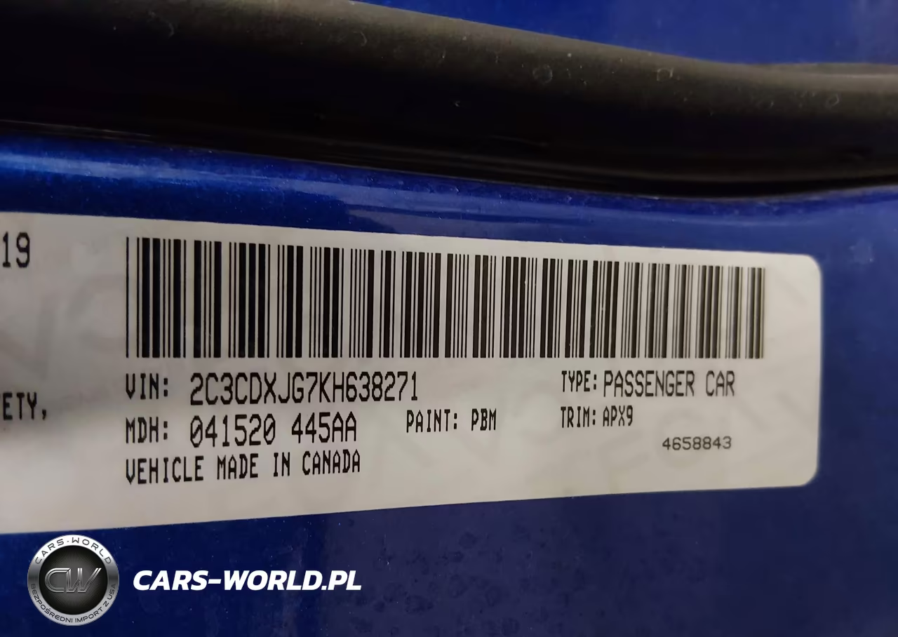 2019 Dodge Charger Sxt Awd VIN:2C3CDXJG7KH638271 - 9
