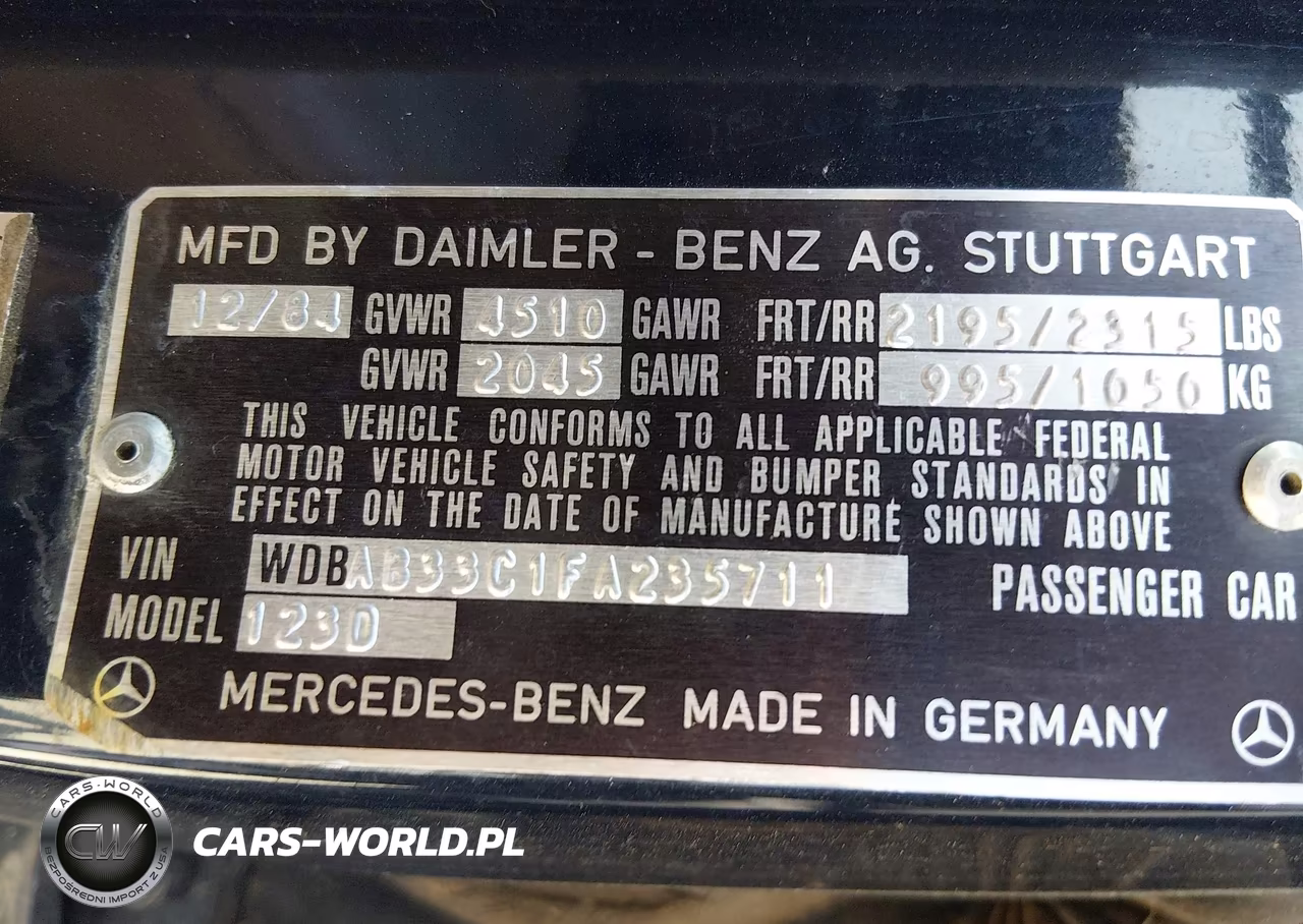 1985 Mercedes-Benz 300 Dt VIN:WDBAB33C1FA235711 - 9