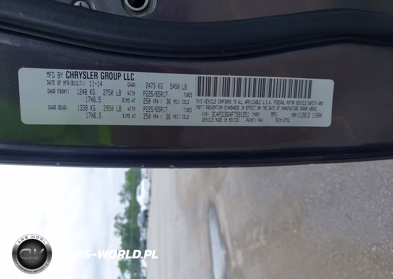 2015 Dodge Journey Sxt VIN:3C4PDCBG4FT591251 - 9