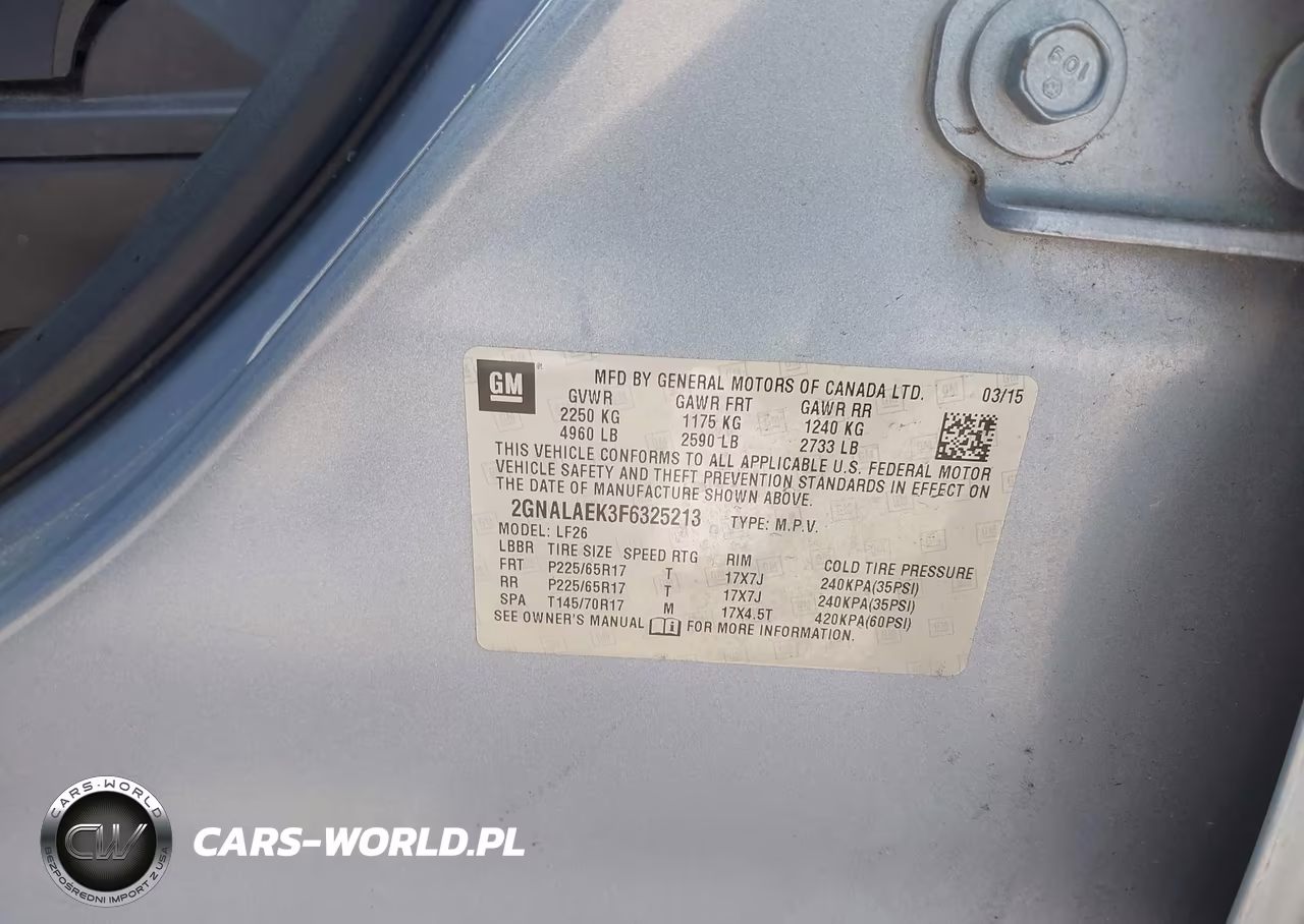 2015 Chevrolet Equinox Ls VIN:2GNALAEK3F6325213 - 9