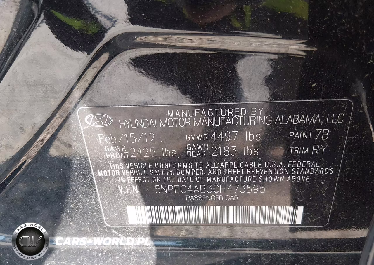 2012 Hyundai Sonata Limited 2.0T VIN:5NPEC4AB3CH473595 - 9