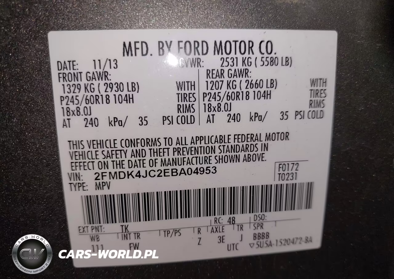 2014 Ford Edge Sel VIN:2FMDK4JC2EBA04953 - 9