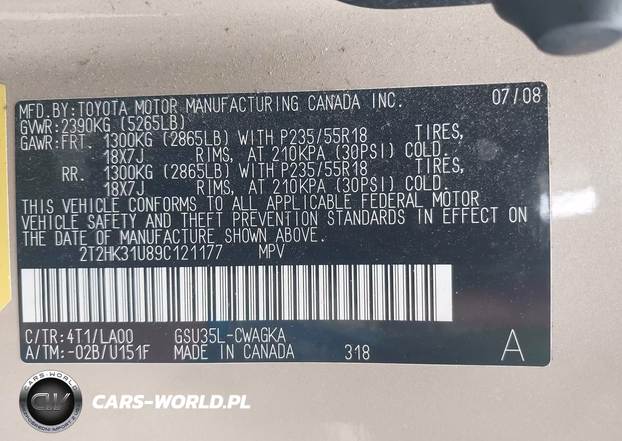 2009 Lexus Rx 350 VIN:2T2HK31U89C121177 - 9