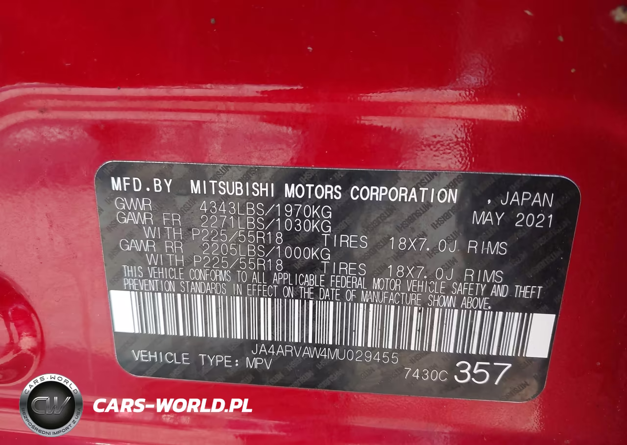 2021 Mitsubishi Outlander Sport 2.4 Gt Awc VIN:JA4ARVAW4MU029455 - 9