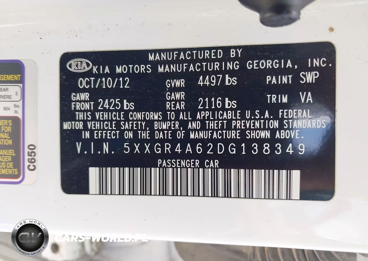 2013 Kia Optima Sx VIN:5XXGR4A62DG138349 - 9
