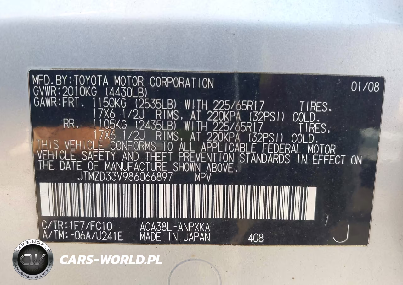 2008 Toyota Rav4 VIN:JTMZD33V986066897 - 9