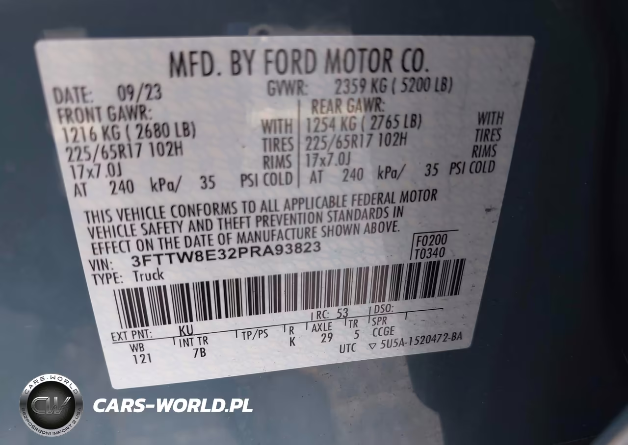 2023 Ford Maverick Xlt VIN:3FTTW8E32PRA93823 - 9