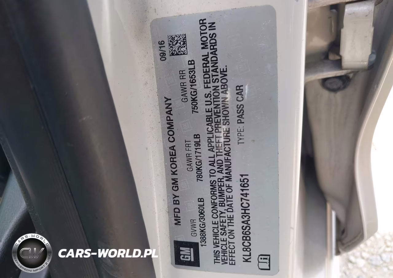 2017 Chevrolet Spark Ls Cvt VIN:KL8CB6SA3HC741651 - 9
