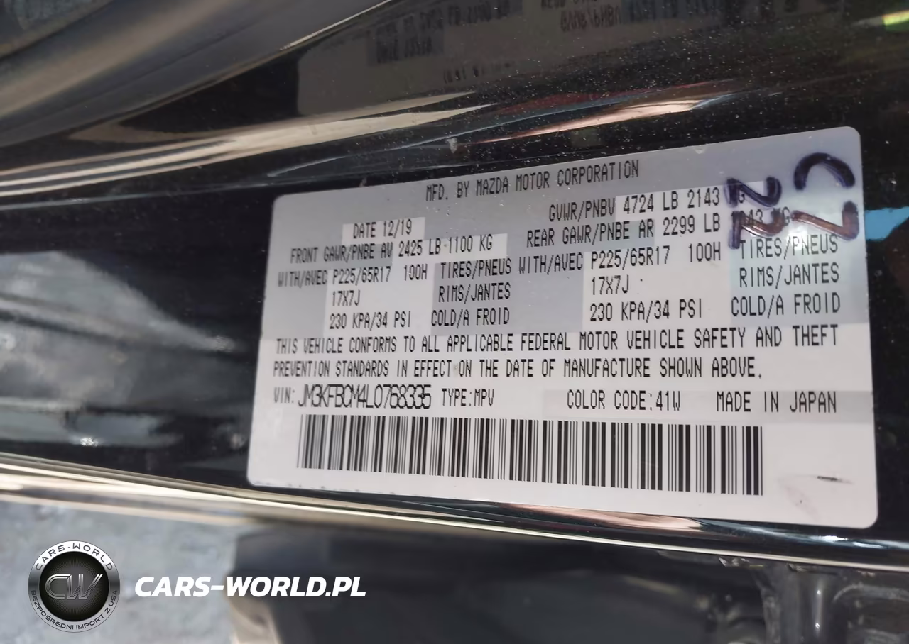 2020 Mazda Cx-5 Touring VIN:JM3KFBCM4L0768335 - 9