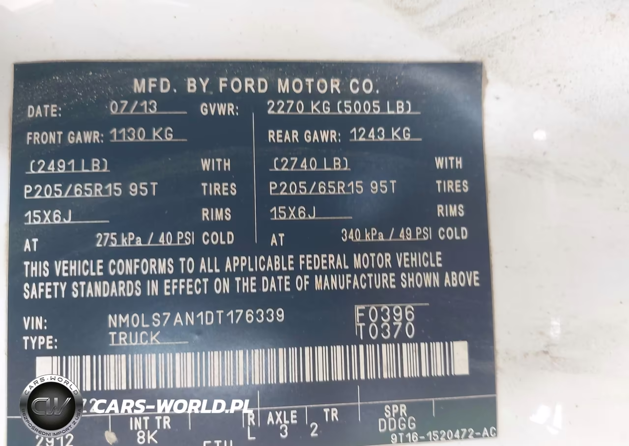 2013 Ford Transit Connect Xl VIN:NM0LS7AN1DT176339 - 9