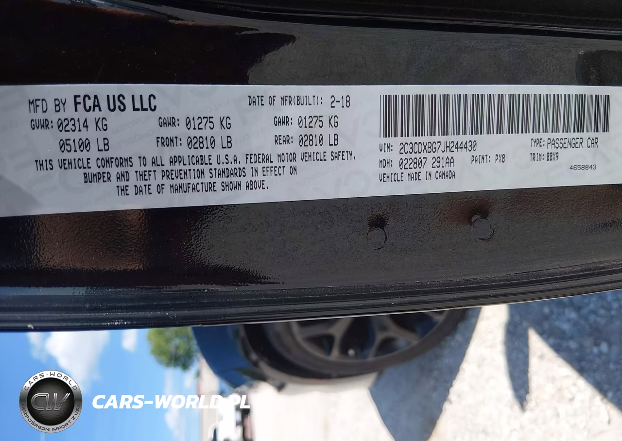 2018 Dodge Charger Sxt Rwd VIN:2C3CDXBG7JH244430 - 9