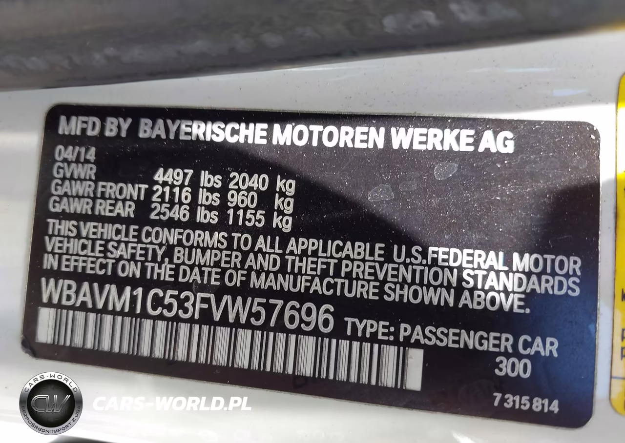 2015 BMW X1 Sdrive28I VIN:WBAVM1C53FVW57696 - 9