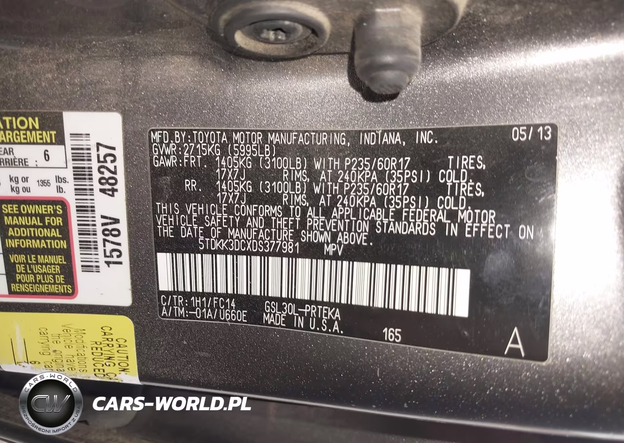 2013 Toyota Sienna Le V6 8 Passenger VIN:5TDKK3DCXDS377981 - 9