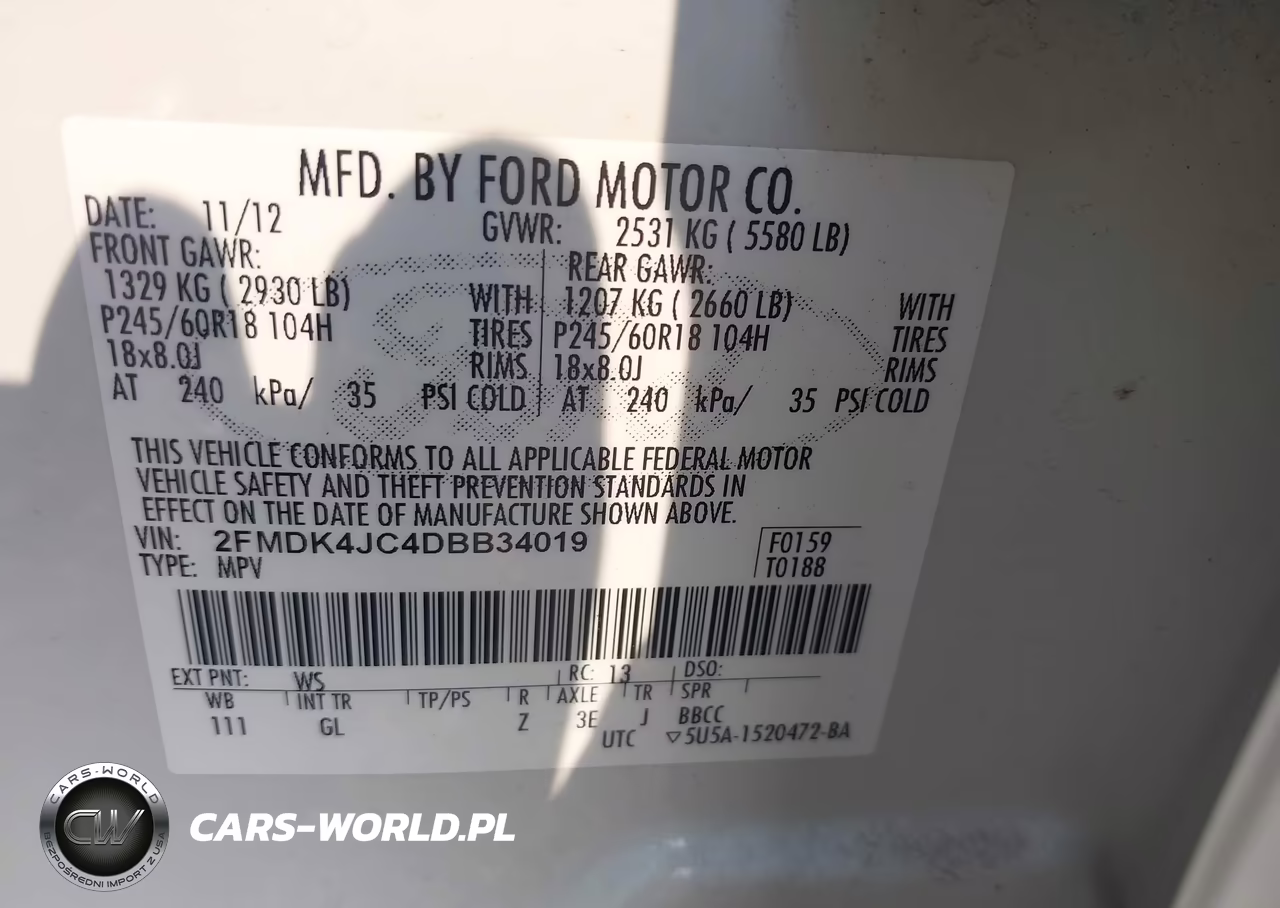 2013 Ford Edge Sel VIN:2FMDK4JC4DBB34019 - 9