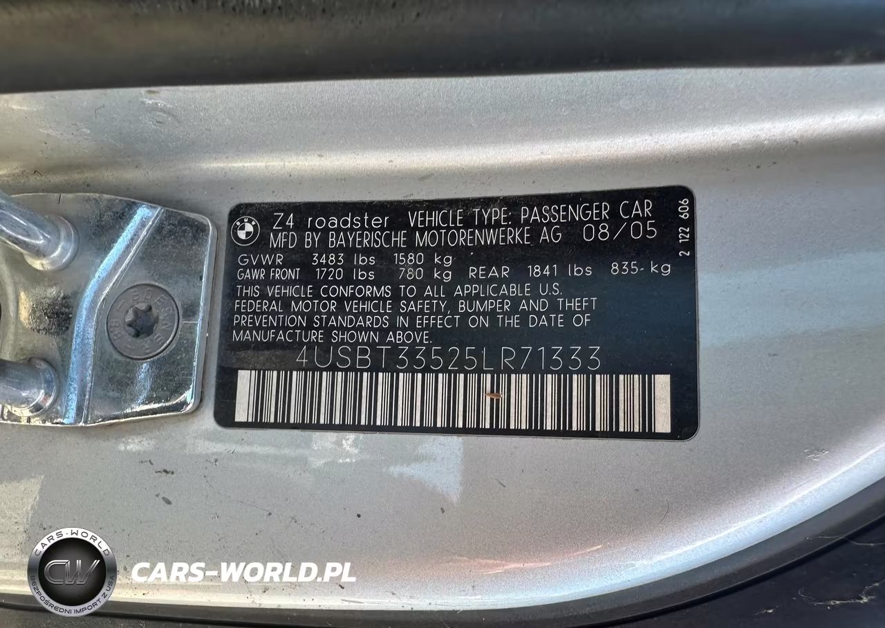 2005 BMW Z4 2.5I VIN:4USBT33525LR71333 - 7