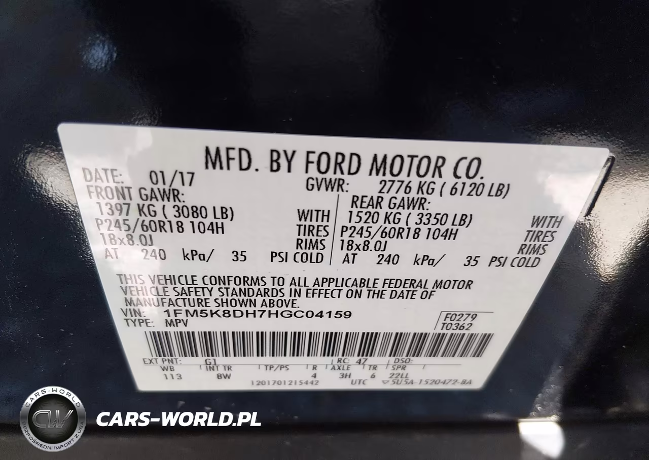 2017 Ford Explorer Xlt VIN:1FM5K8DH7HGC04159 - 9