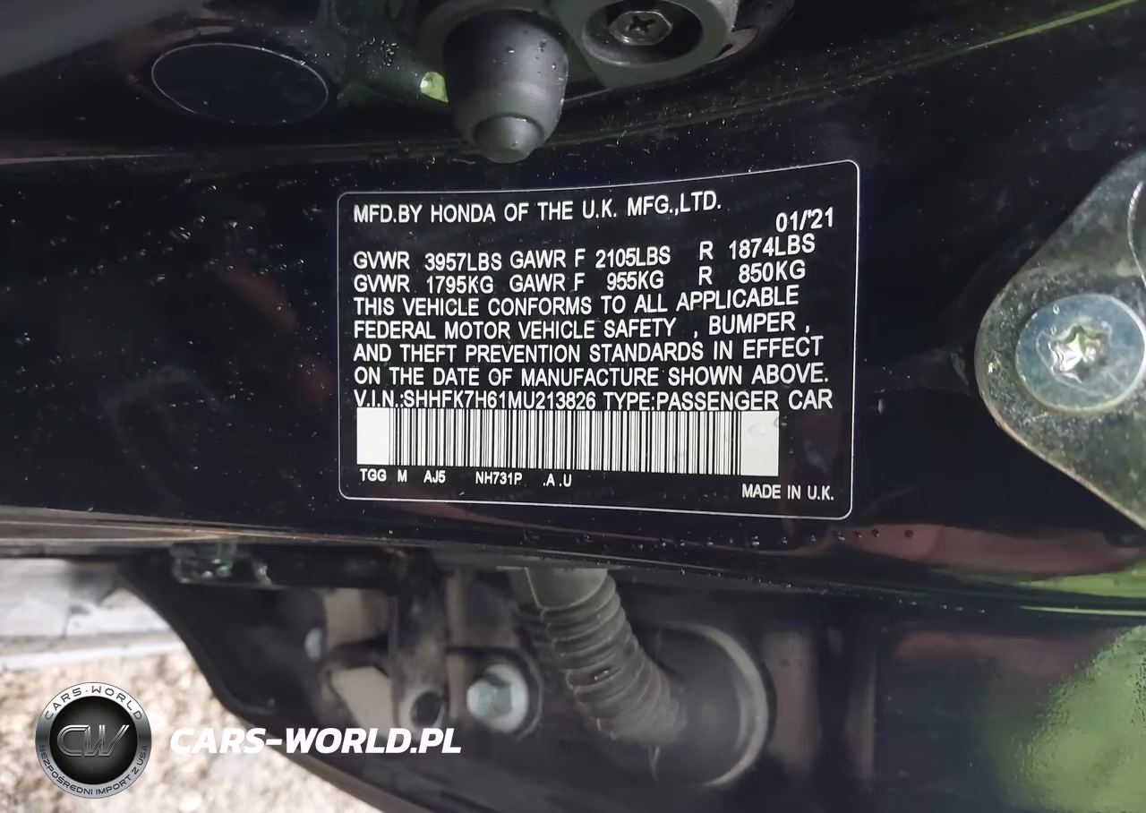2021 Honda Civic Ex VIN:SHHFK7H61MU213826 - 9