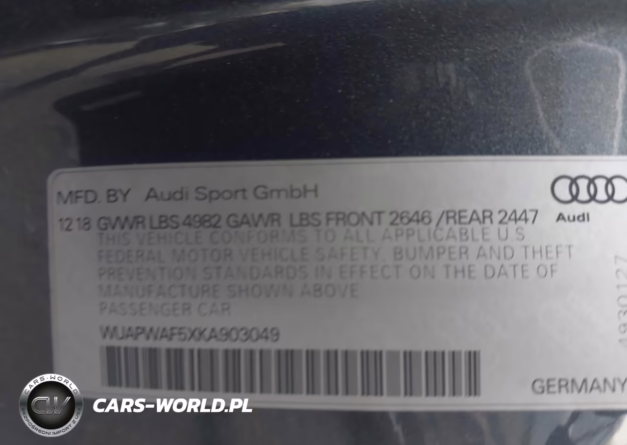 2019 Audi Rs 5 2.9T VIN:WUAPWAF5XKA903049 - 9
