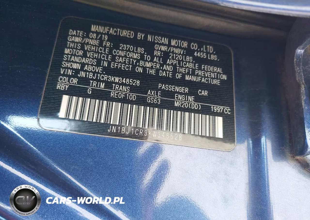 2019 Nissan Rogue Sport S VIN:JN1BJ1CR3KW348528 - 9