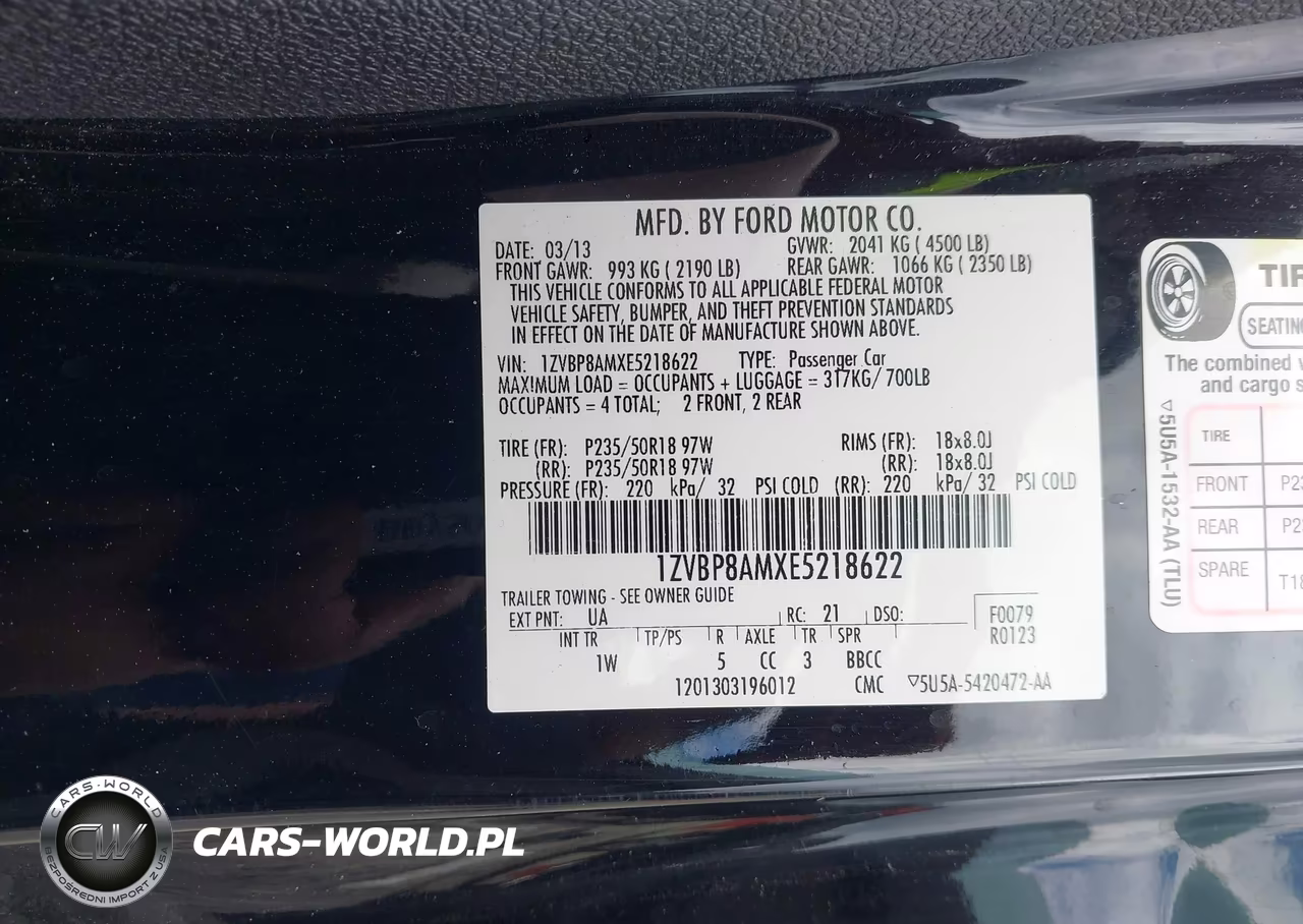 2014 Ford Mustang V6 VIN:1ZVBP8AMXE5218622 - 9