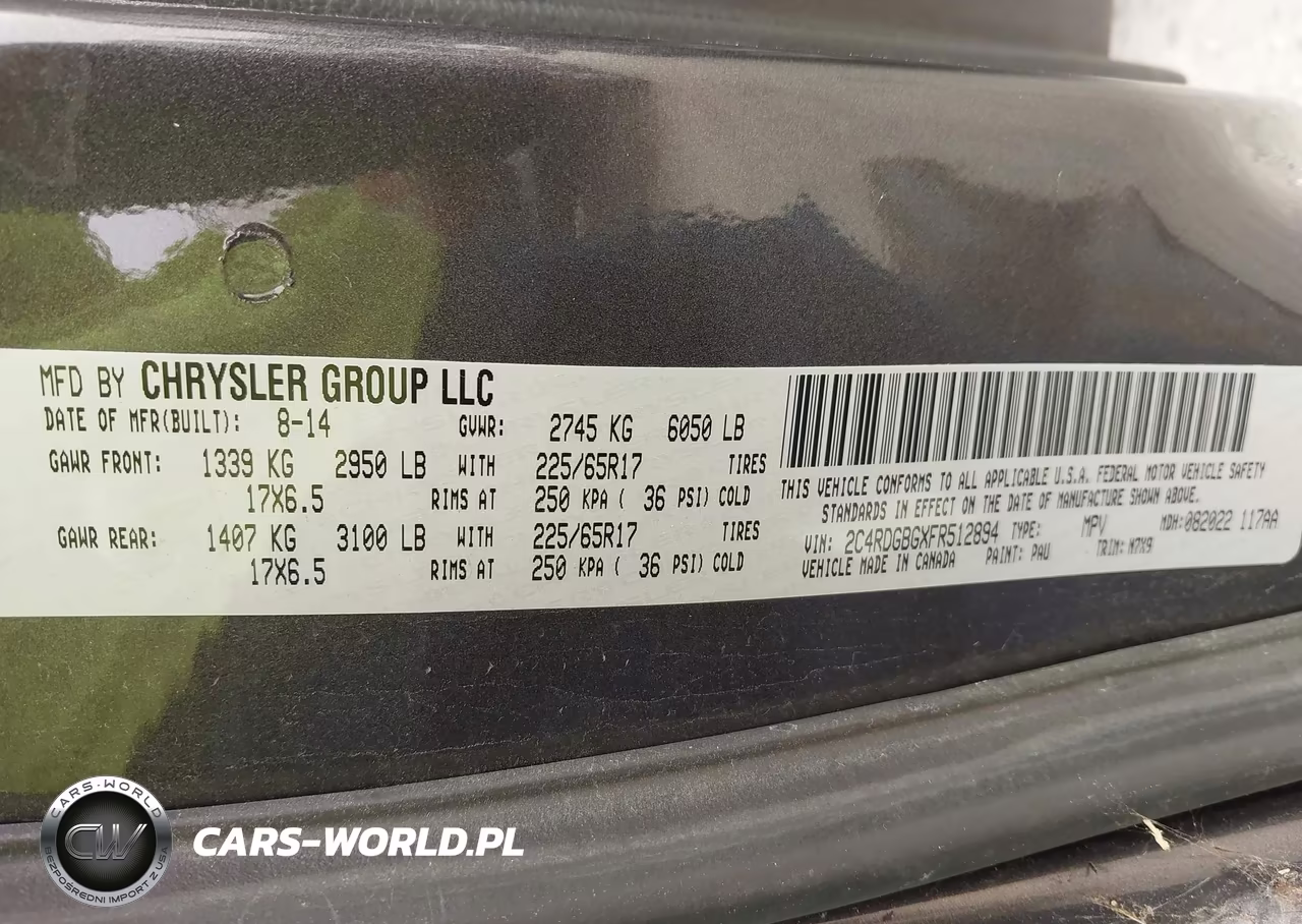2015 Dodge Grand Caravan Se VIN:2C4RDGBGXFR512894 - 9
