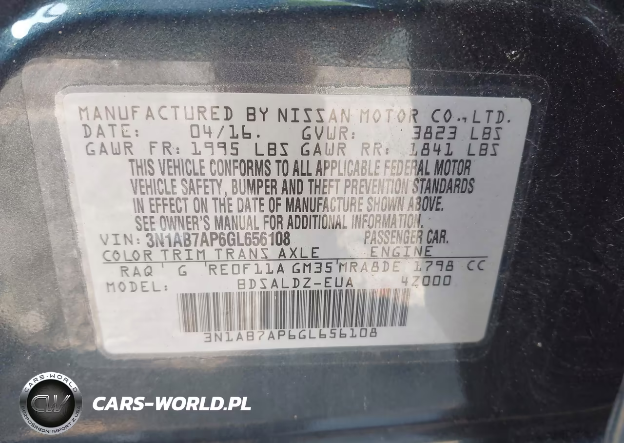 2016 Nissan Sentra Sv VIN:3N1AB7AP6GL656108 - 9