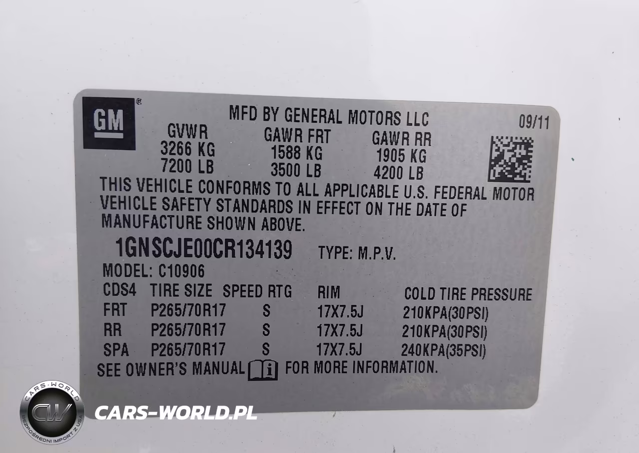2012 Chevrolet Suburban Lt VIN:1GNSCJE00CR134139 - 9