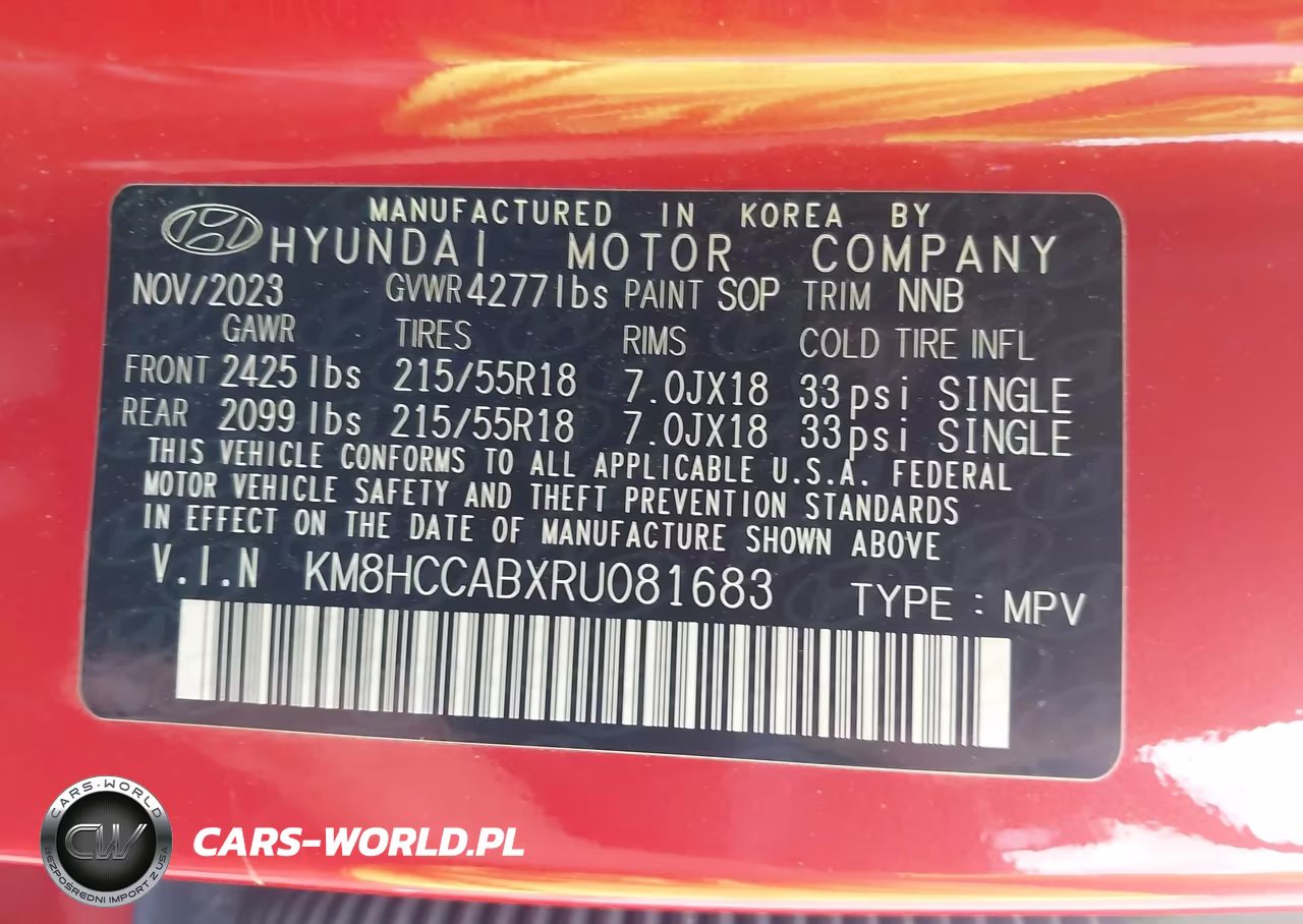 2024 Hyundai Kona Sel VIN:KM8HCCABXRU081683 - 9