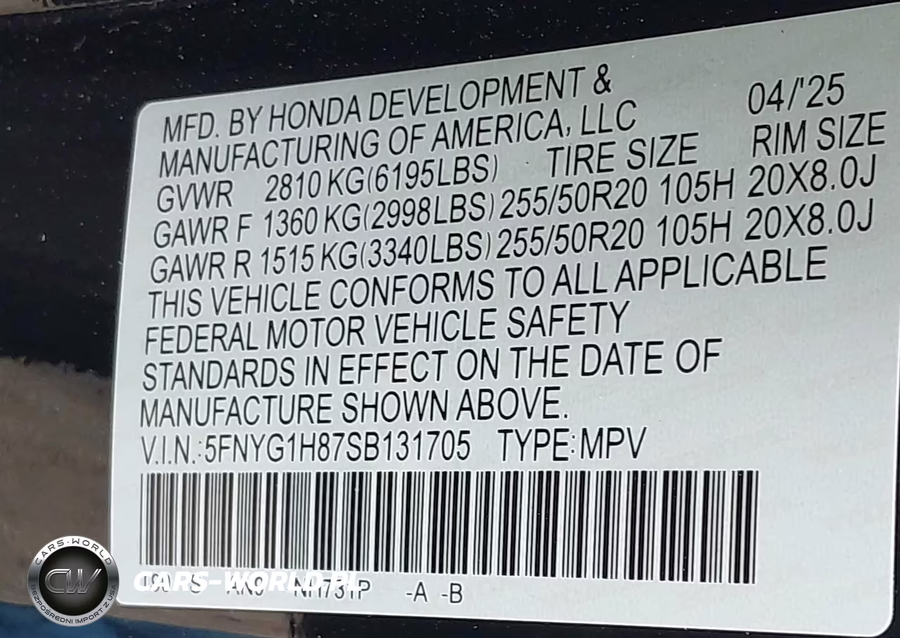 2025 Honda Pilot Elite VIN:5FNYG1H87SB131705 - 9