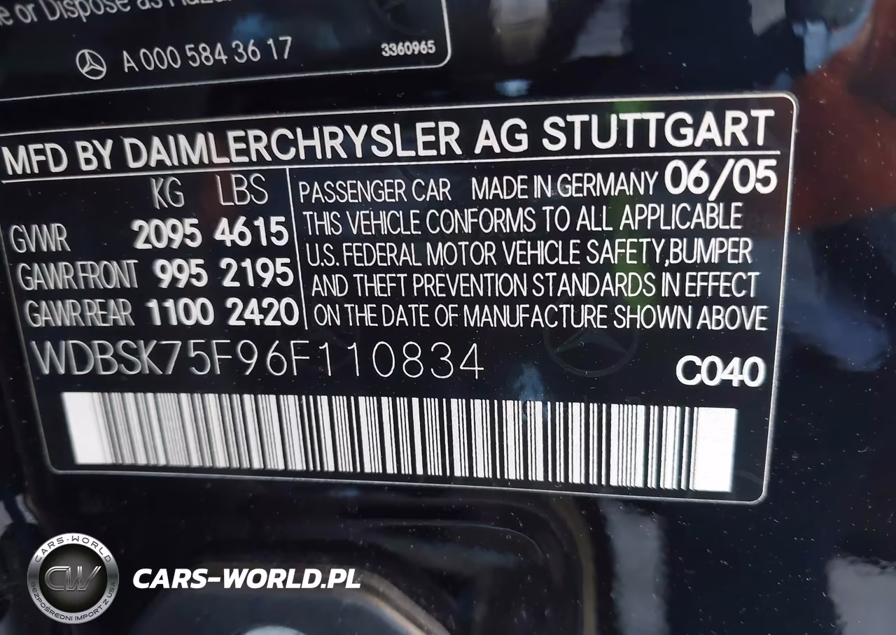 2006 Mercedes-Benz Sl 500 VIN:WDBSK75F96F110834 - 9