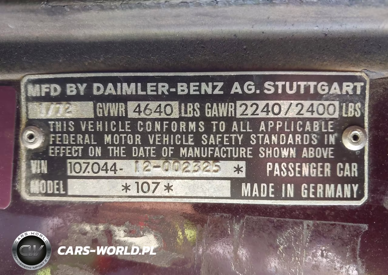 1972 Mercedes-Benz 350Sl VIN:10704412002325 - 9