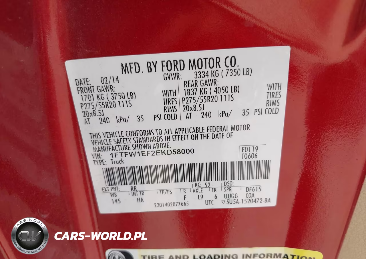 2014 Ford F-150 Lariat VIN:1FTFW1EF2EKD58000 - 9