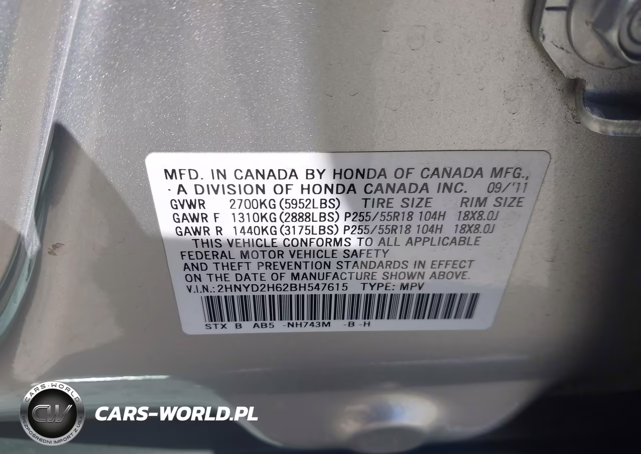 2011 Acura Mdx Technology Package VIN:2HNYD2H62BH547615 - 9