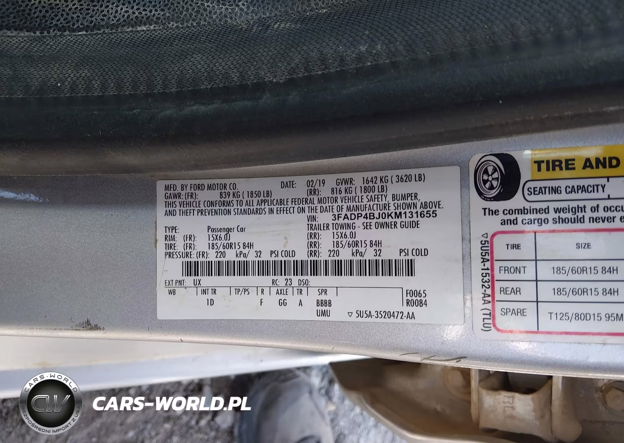 2019 Ford Fiesta Se VIN:3FADP4BJ0KM131655 - 9