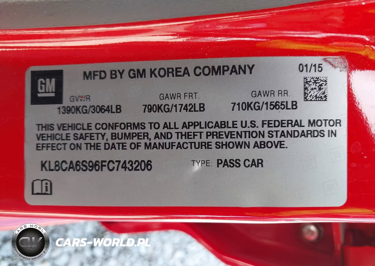 2015 Chevrolet Spark Ls Manual VIN:KL8CA6S96FC743206 - 9