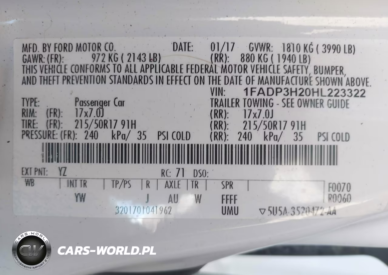 2017 Ford Focus Sel VIN:1FADP3H20HL223322 - 9
